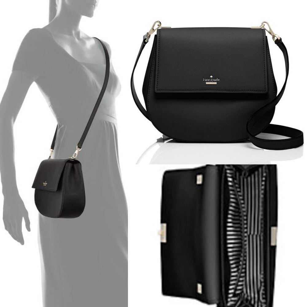 Kate Spade Black Saddle Crossbody Bag